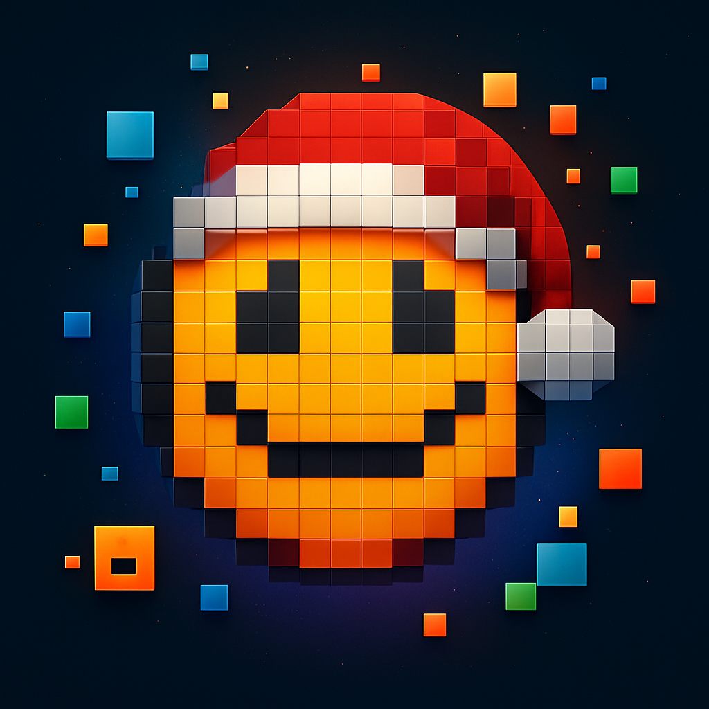 Pixel Smiley with Hat